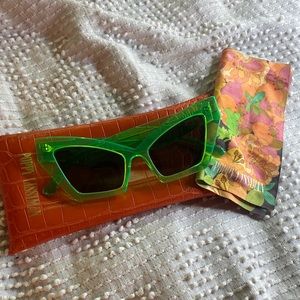Poppy Lissiman sunnies neon green